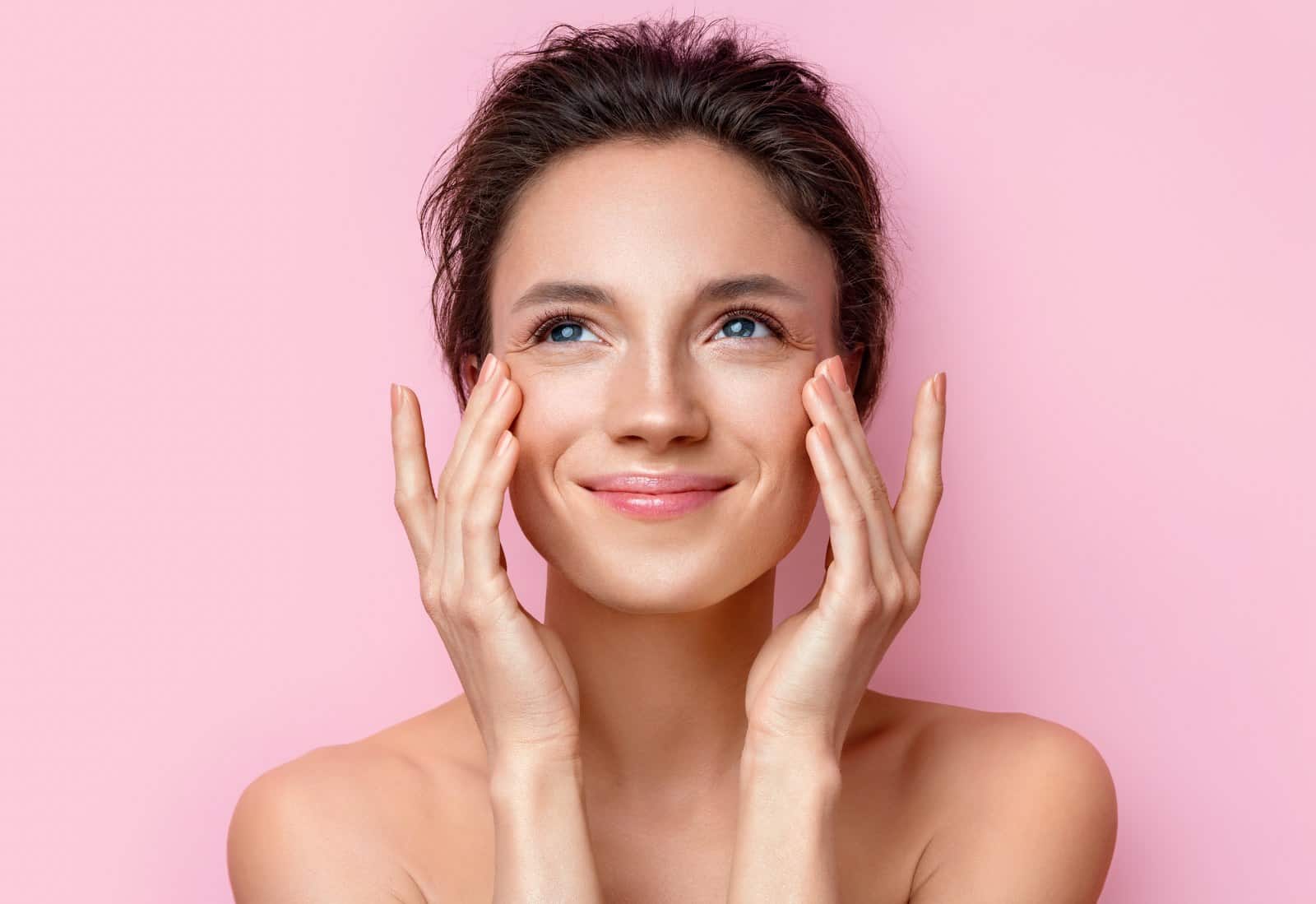 skin health anti-aging happy woman